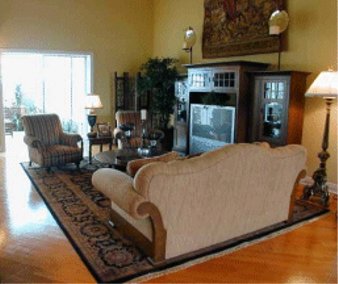 Freshly cleaned living room after professional house cleaning service